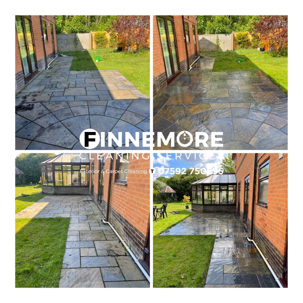 Patio Pressure Washing Norwich - Finnemore Cleaning Services - Before and After
